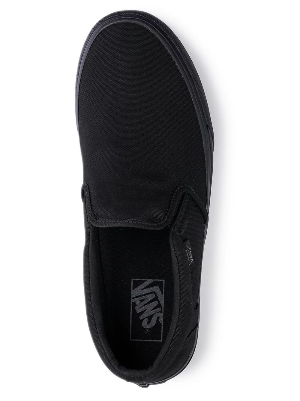 Vans Kids Black Canvas Slip-On Loafers